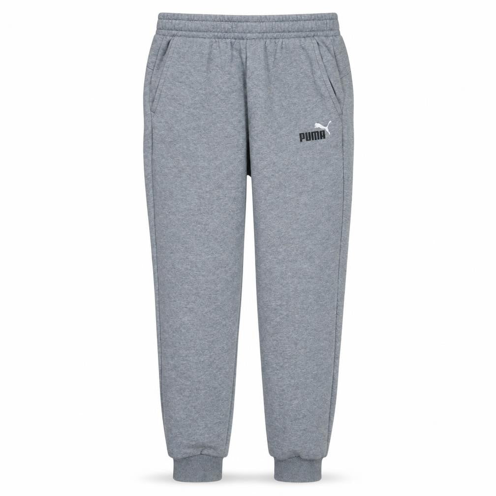 Front view of Puma men’s grey fleece sweatshirt joggers l regular fit sportswear