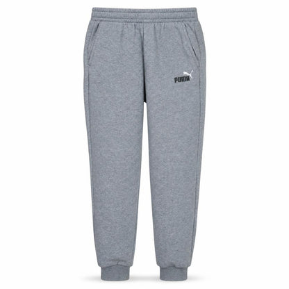 Front view of Puma men’s grey fleece sweatshirt joggers l regular fit sportswear