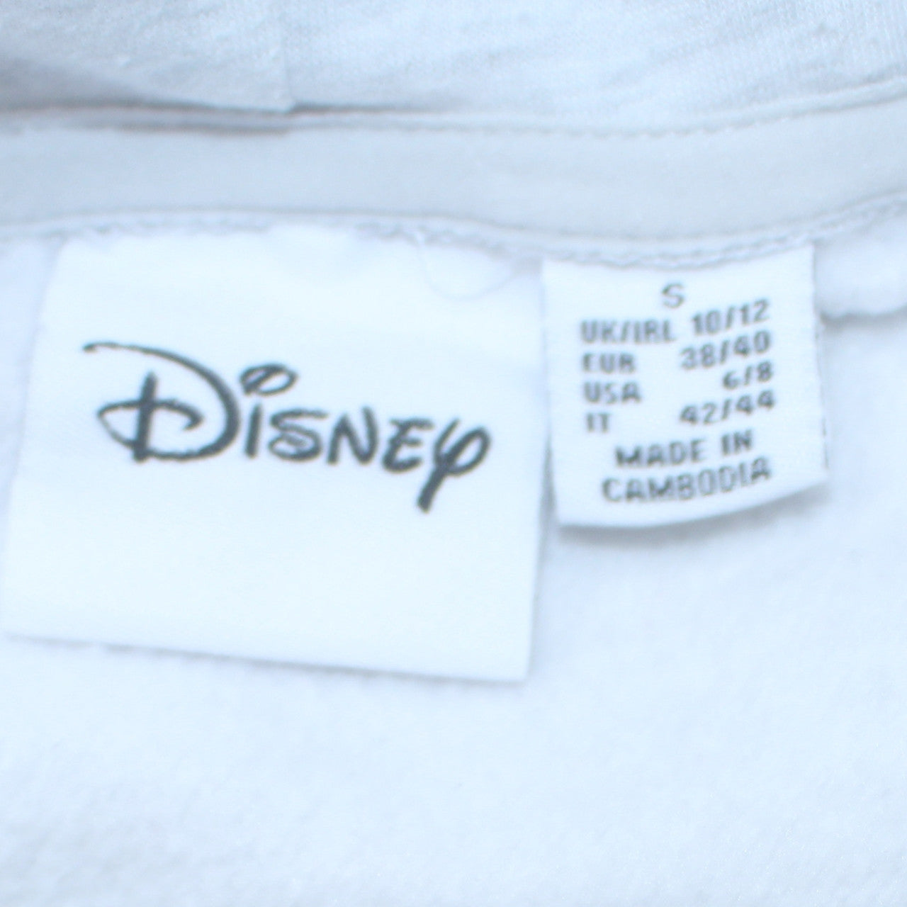 Womens UK Size S Disney Grey Pullover Hoodie