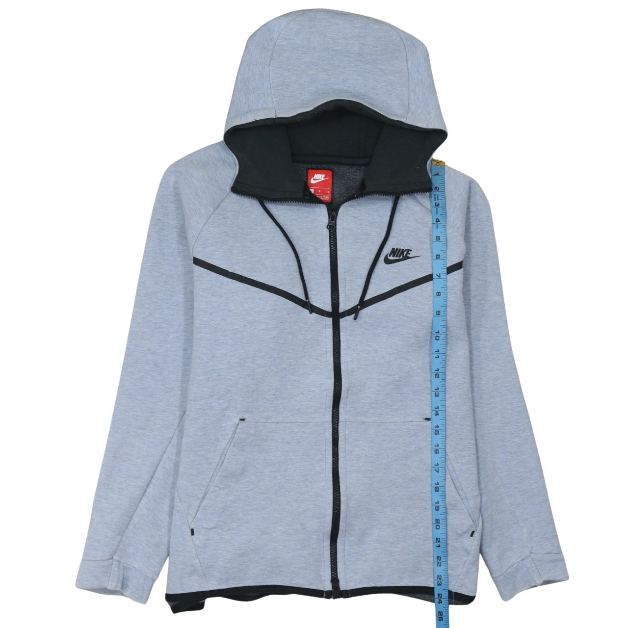 Mens UK Size L Nike Grey Full Zip Hoodie