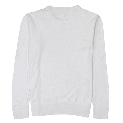 Gap Men’s White Cotton Crew Neck Pullover Jumper Size S
