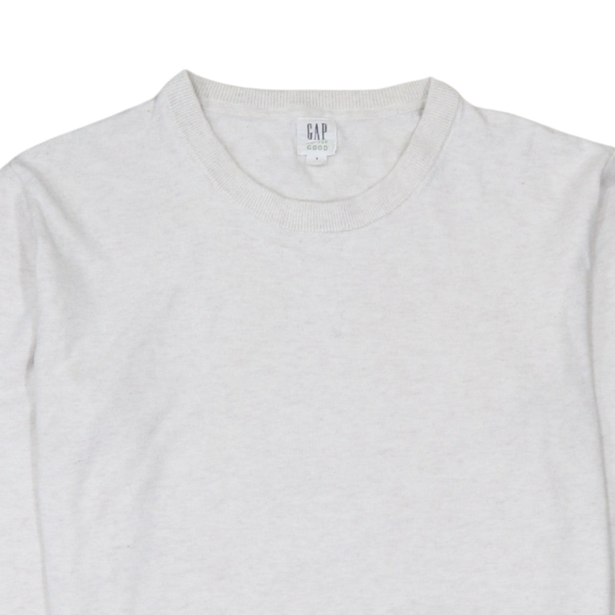Gap Men’s White Cotton Crew Neck Pullover Jumper Size S