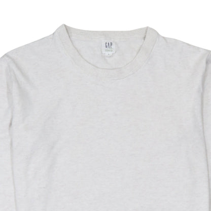 Gap Men’s White Cotton Crew Neck Pullover Jumper Size S