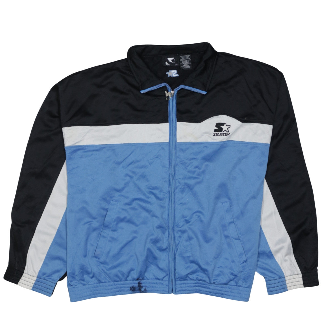 Mens UK Size XL Starter Blue Full Zip Sweatshirt