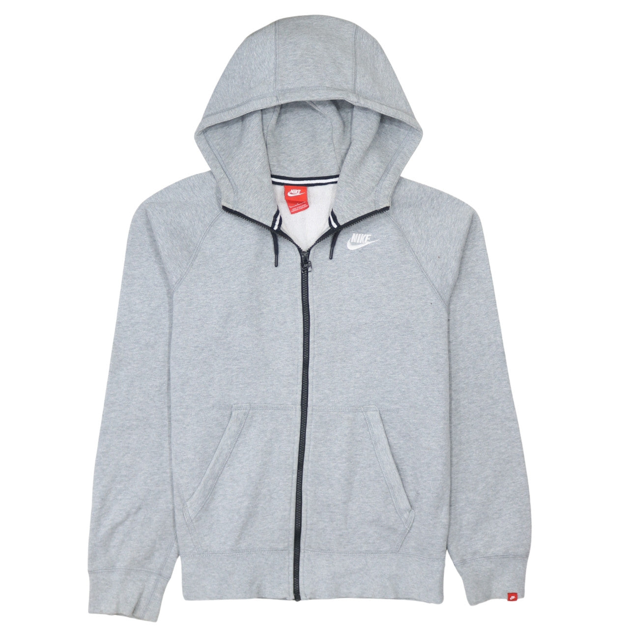 Mens UK Size S Nike Grey Full Zip Hoodie