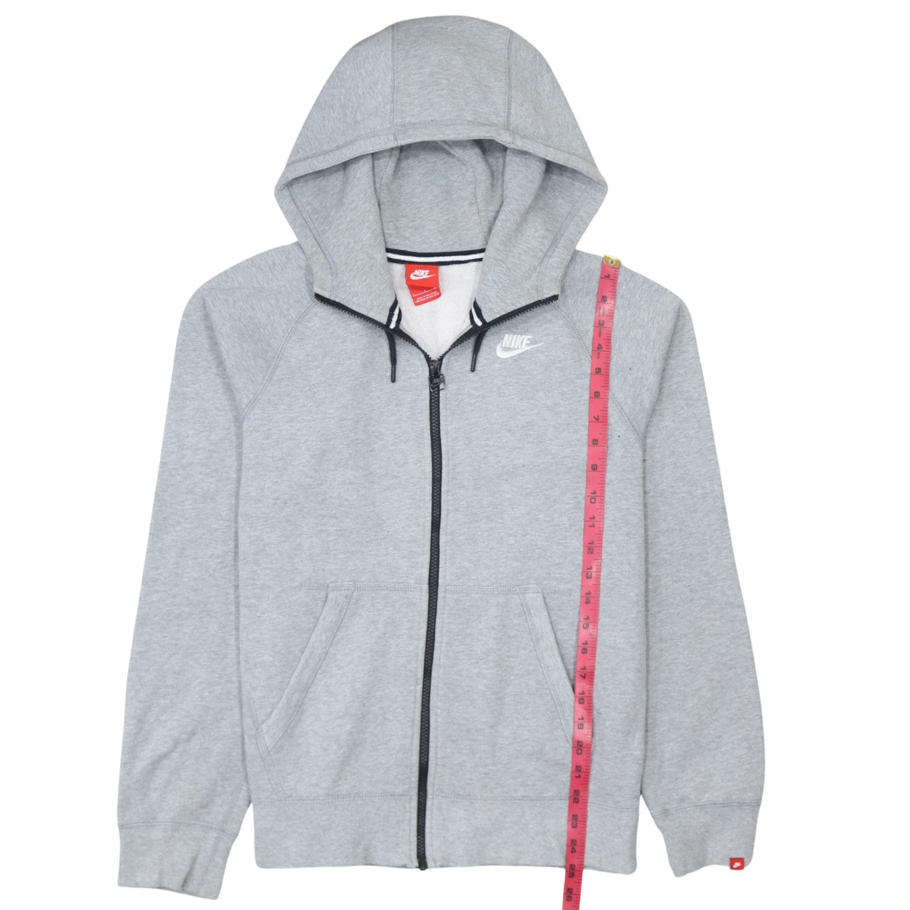 Mens UK Size S Nike Grey Full Zip Hoodie