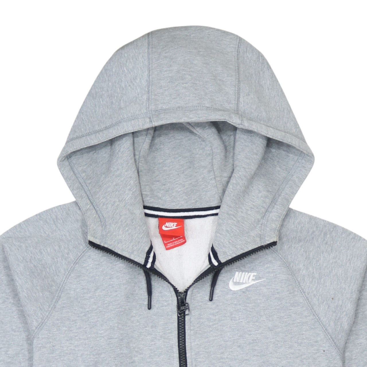 Mens UK Size S Nike Grey Full Zip Hoodie