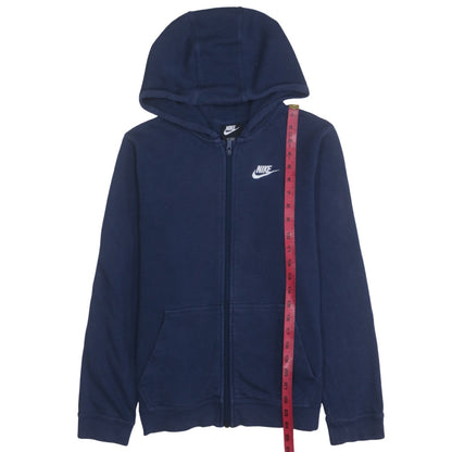 Teens UK Size XL Nike Blue Full Zip Hoodie