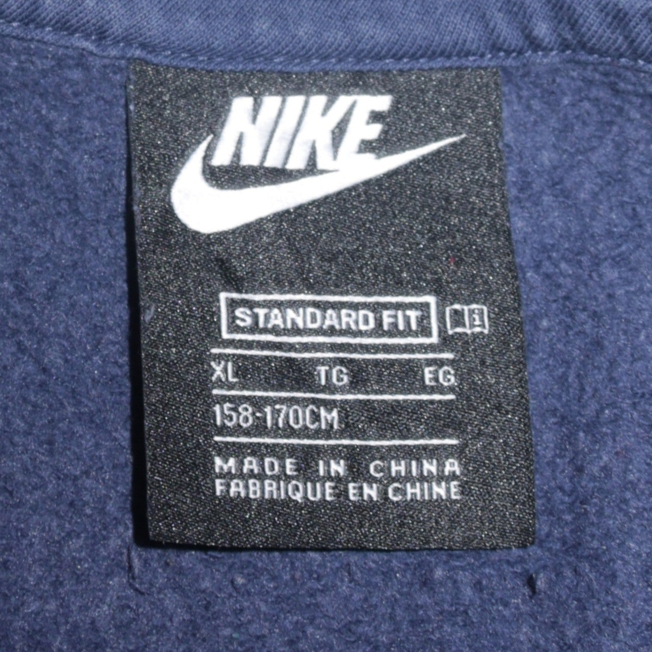 Teens UK Size XL Nike Blue Full Zip Hoodie