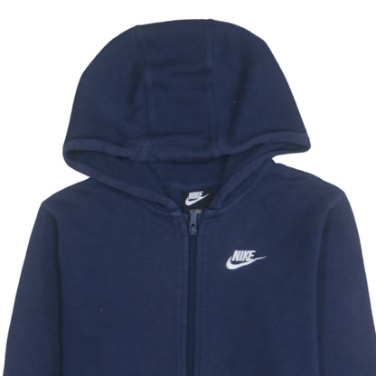 Teens UK Size XL Nike Blue Full Zip Hoodie