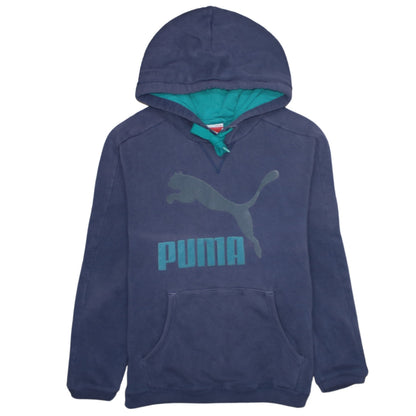 Mens UK Size S PUMA Blue Pullover Hoodie