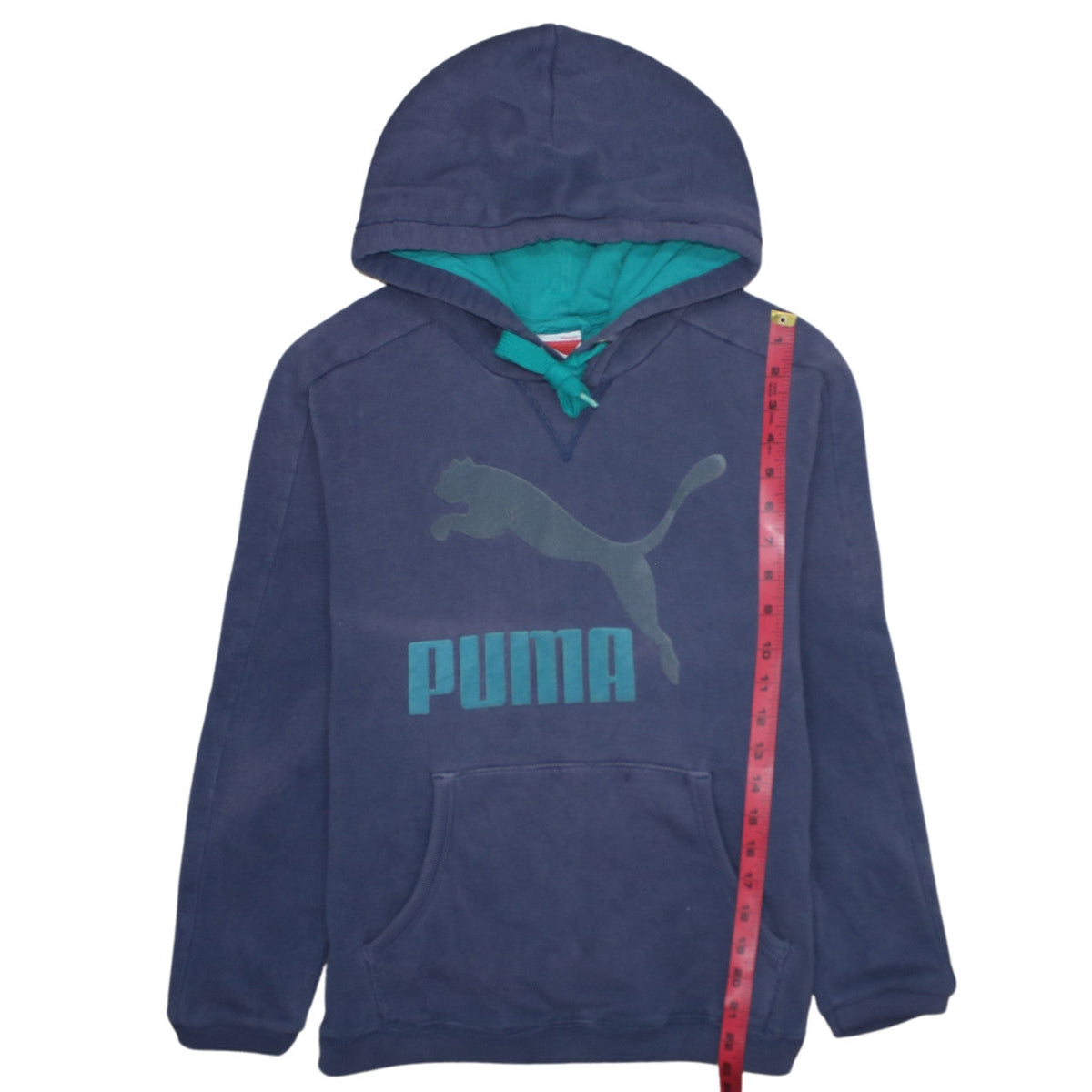 Mens UK Size S PUMA Blue Pullover Hoodie