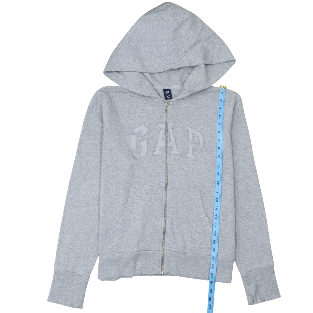 Mens UK Size XL Gap Grey Full Zip Hoodie