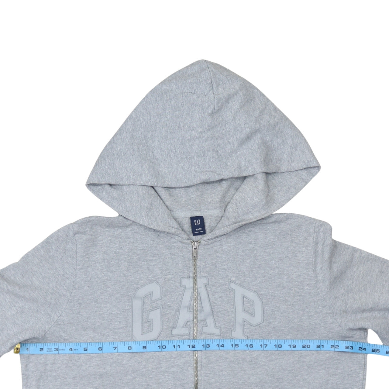 Mens UK Size XL Gap Grey Full Zip Hoodie