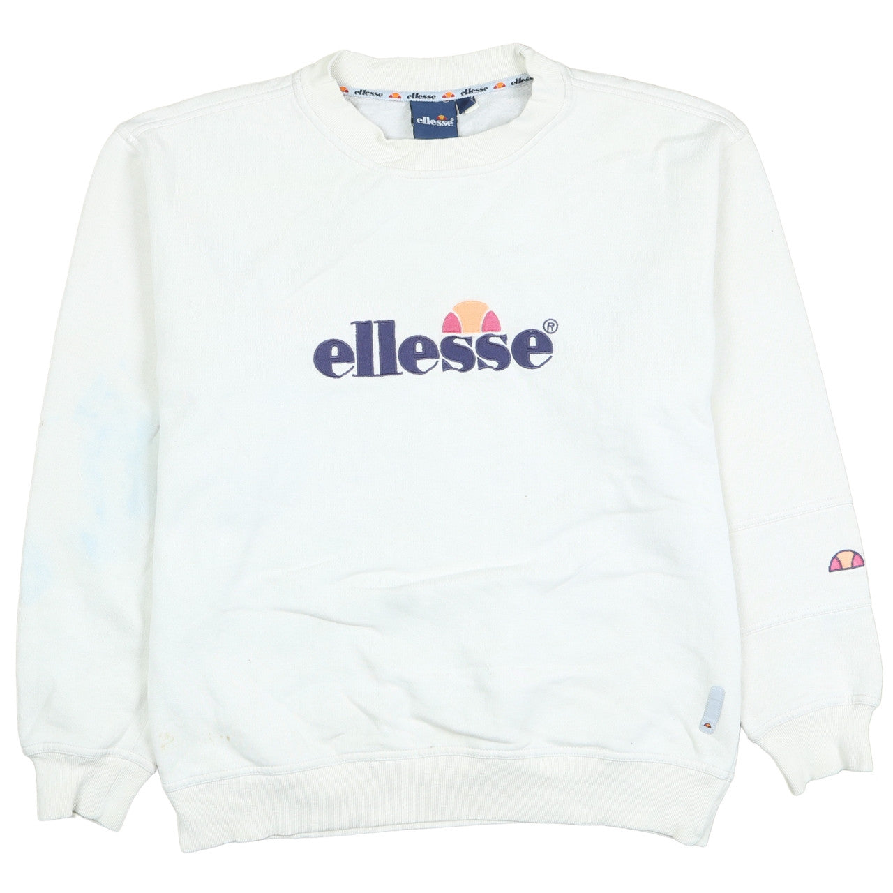 Womens UK Size S ellesse White Pullover Sweatshirt
