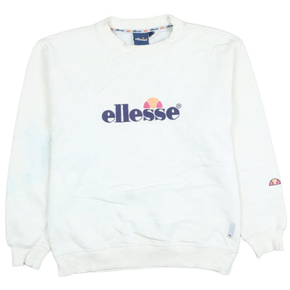 Womens UK Size S ellesse White Pullover Sweatshirt