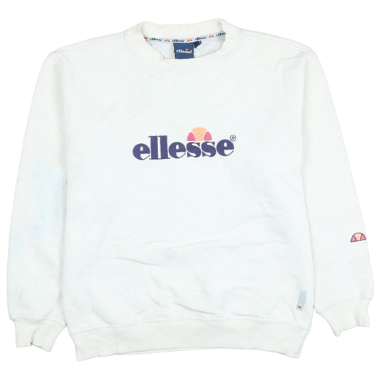 Womens UK Size S ellesse White Pullover Sweatshirt