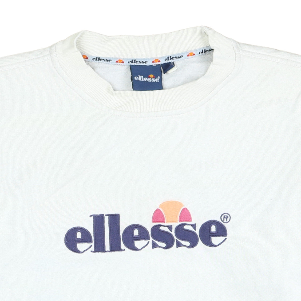 Womens UK Size S ellesse White Pullover Sweatshirt
