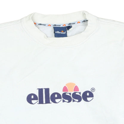 Womens UK Size S ellesse White Pullover Sweatshirt