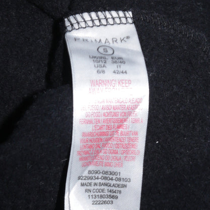 Womens UK Size S Primark Black Pullover Sweatshirt