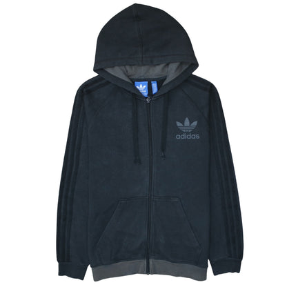 Mens UK Size M adidas Black Full Zip Hoodie