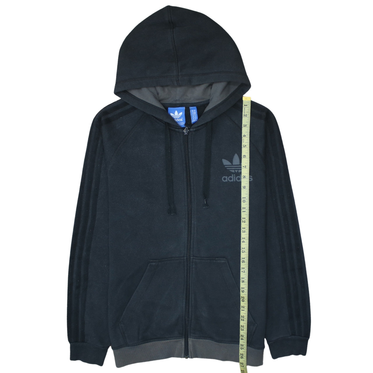 Mens UK Size M adidas Black Full Zip Hoodie