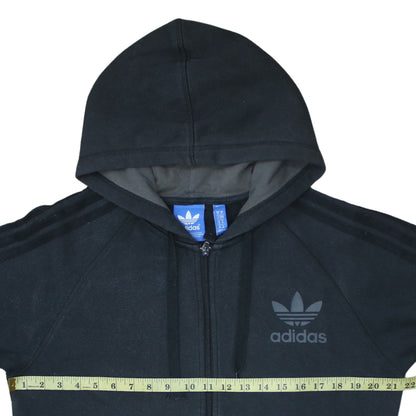 Mens UK Size M adidas Black Full Zip Hoodie