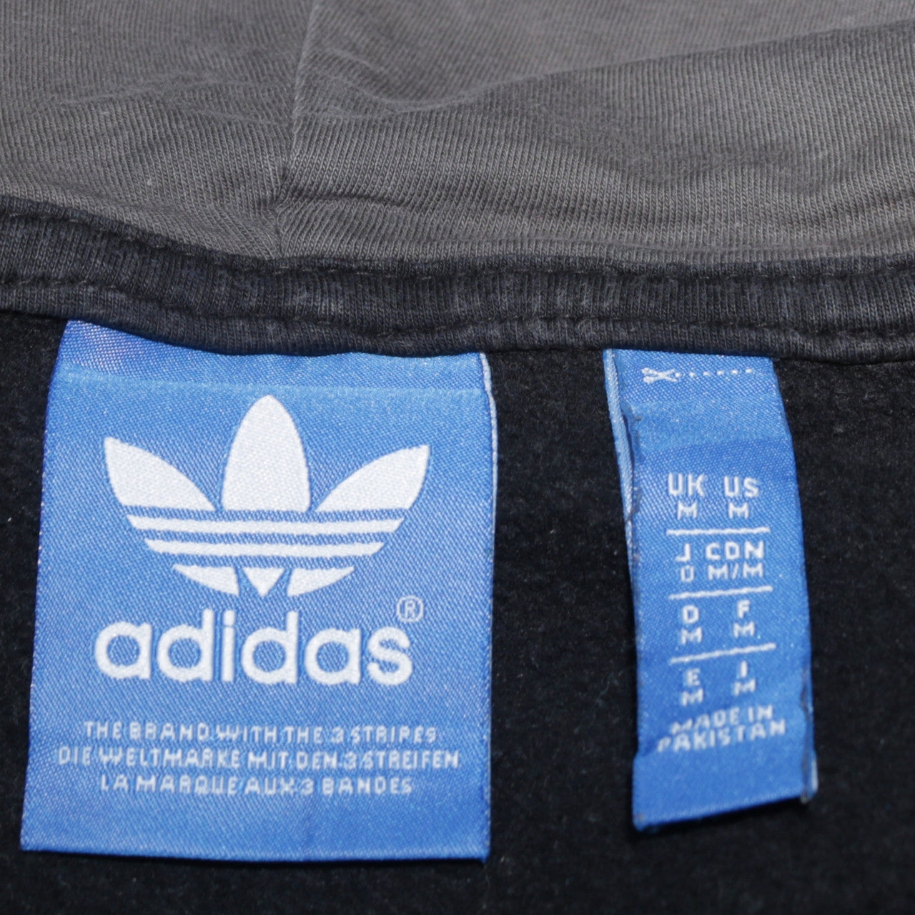 Mens UK Size M adidas Black Full Zip Hoodie