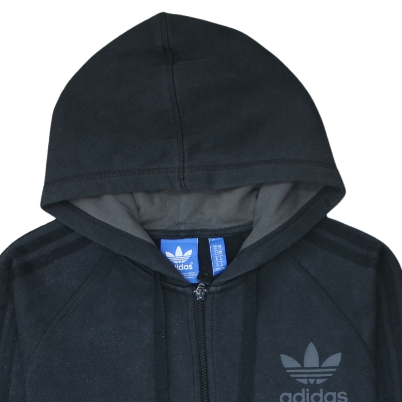 Mens UK Size M adidas Black Full Zip Hoodie