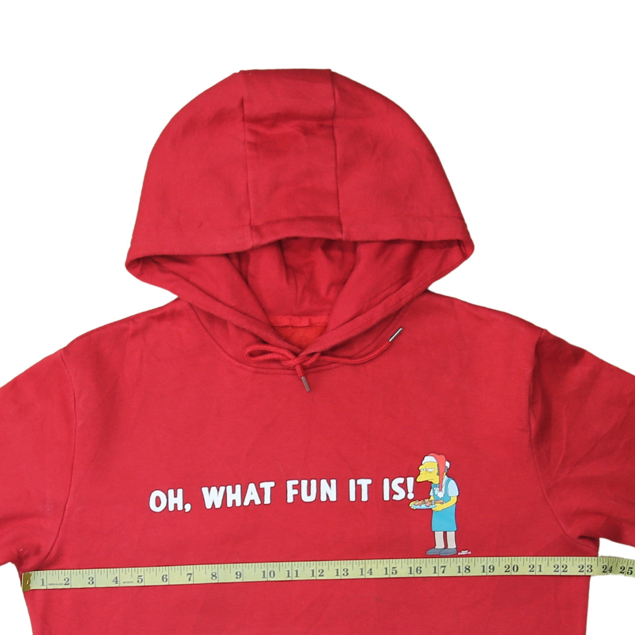 Mens UK Size S The Simpsons Red Pullover Hoodie