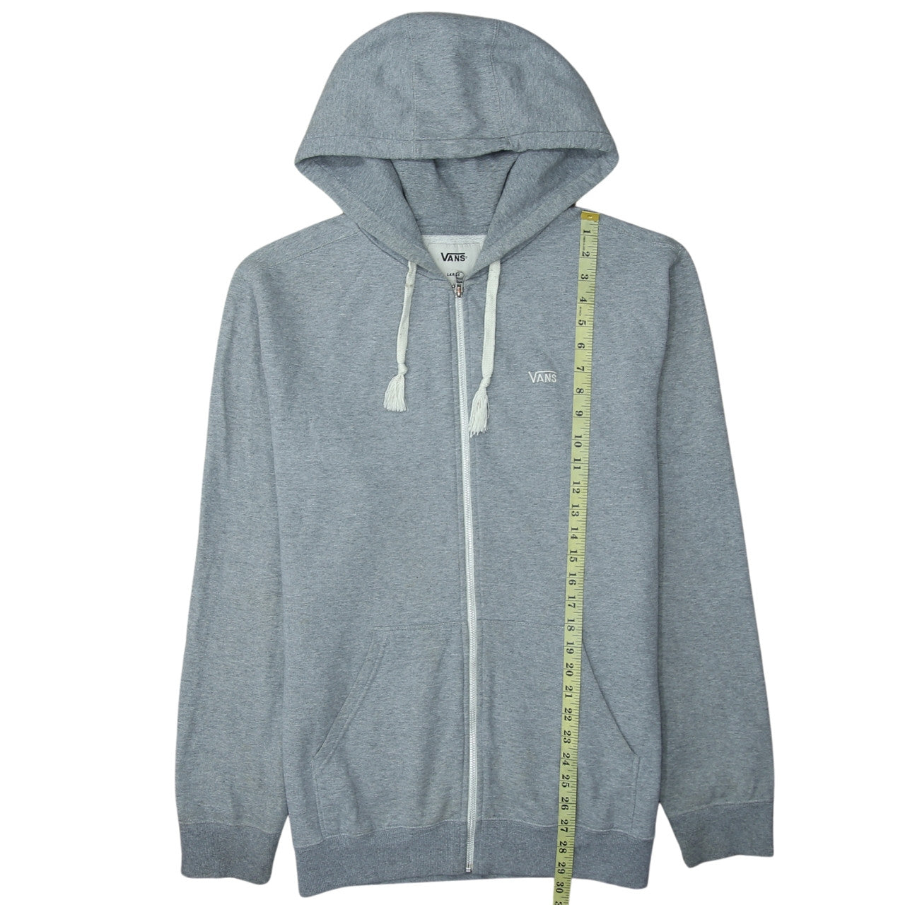Mens UK Size L VANS Grey Full Zip Hoodie