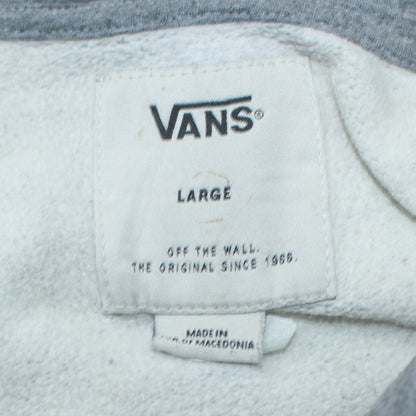 Mens UK Size L VANS Grey Full Zip Hoodie