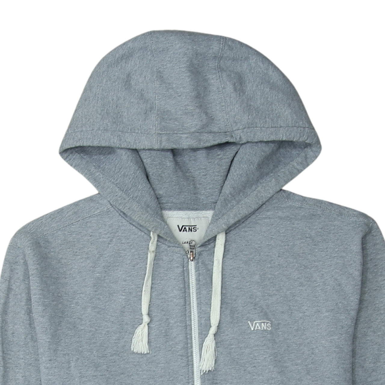 Mens UK Size L VANS Grey Full Zip Hoodie