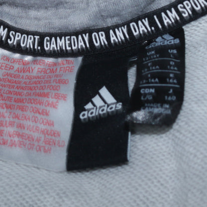 Teens UK Size 164 adidas Grey Full Zip Hoodie