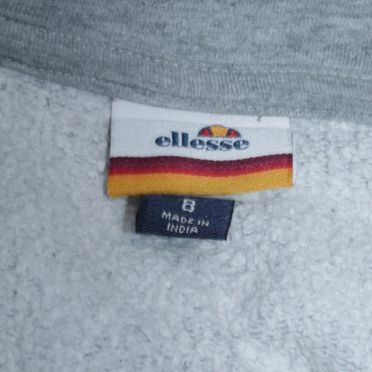 Mens UK Size M ellesse Grey Full Zip Hoodie