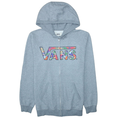 Mens UK Size L VANS Grey Full Zip Hoodie