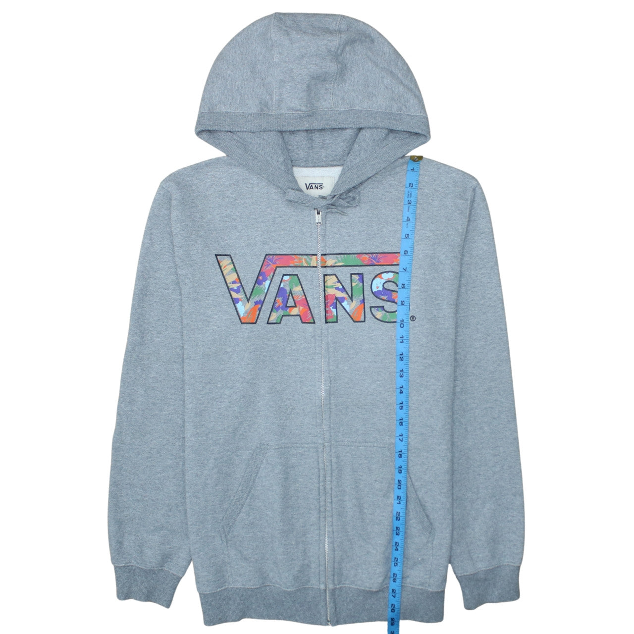 Mens UK Size L VANS Grey Full Zip Hoodie