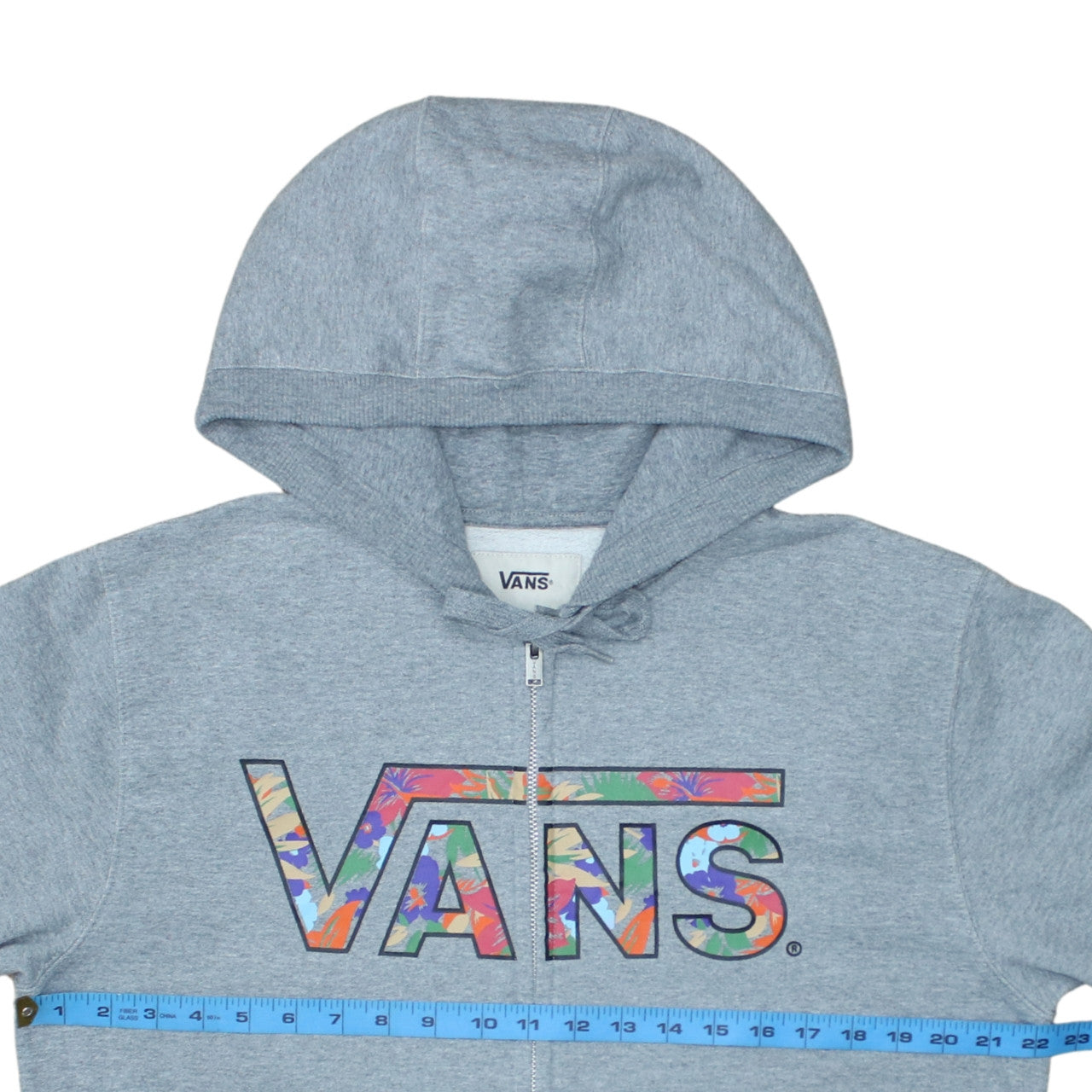 Mens UK Size L VANS Grey Full Zip Hoodie