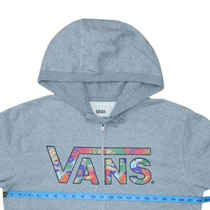 Mens UK Size L VANS Grey Full Zip Hoodie