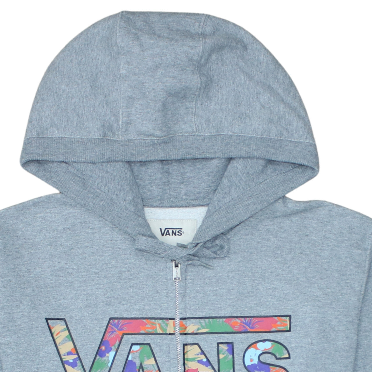 Mens UK Size L VANS Grey Full Zip Hoodie