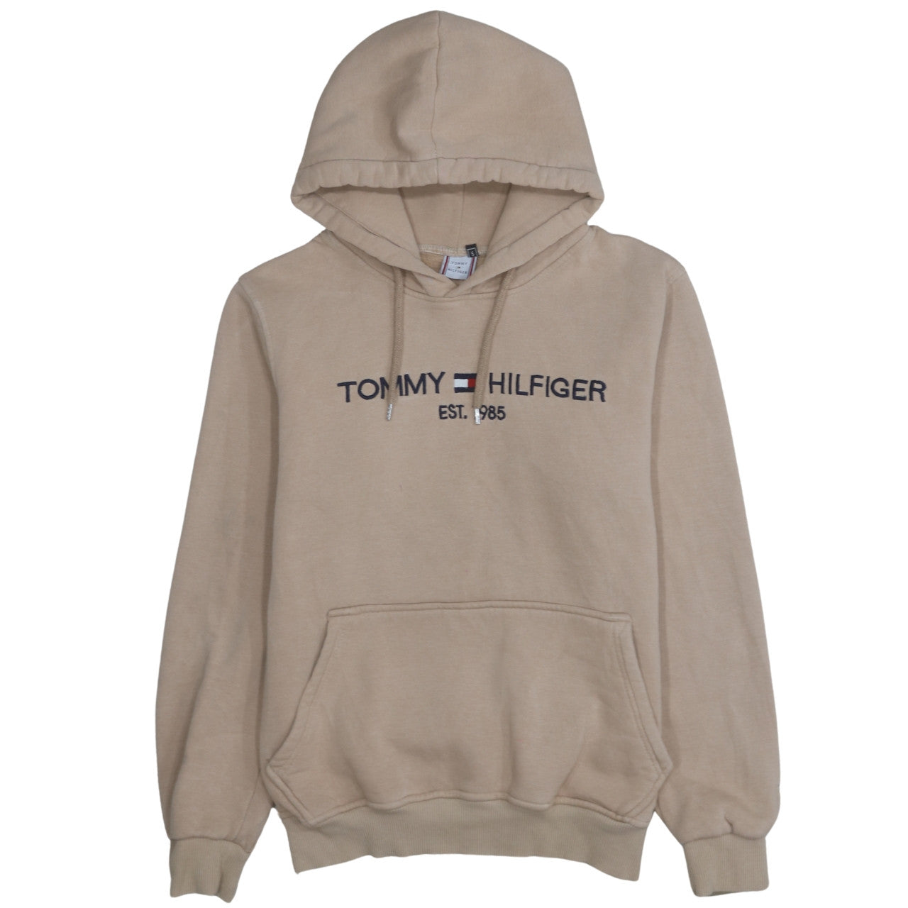 Mens UK Size S Tommy Hilfiger Beige Pullover Hoodie