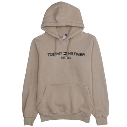 Mens UK Size S Tommy Hilfiger Beige Pullover Hoodie