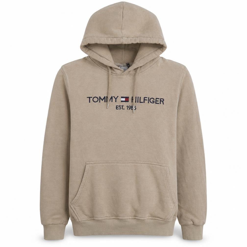 Mens UK Size S Tommy Hilfiger Beige Pullover Hoodie
