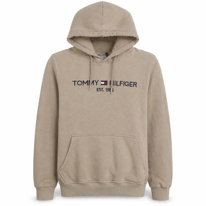 Mens UK Size S Tommy Hilfiger Beige Pullover Hoodie