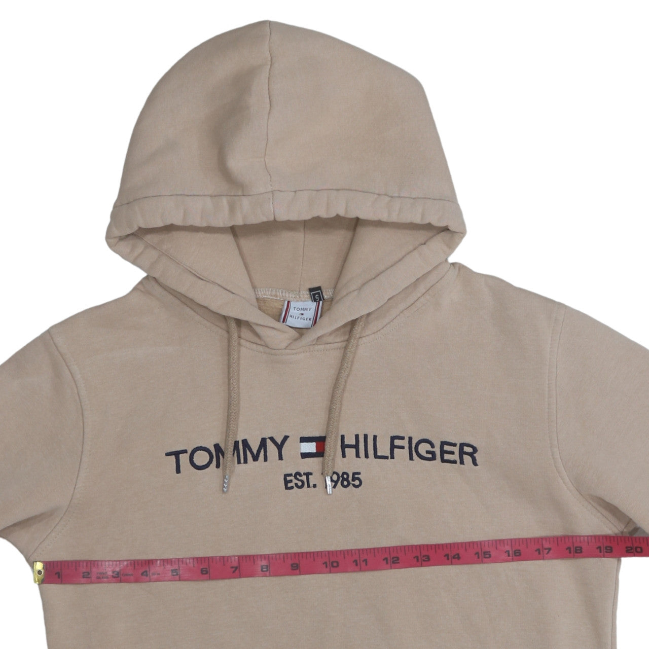 Mens UK Size S Tommy Hilfiger Beige Pullover Hoodie