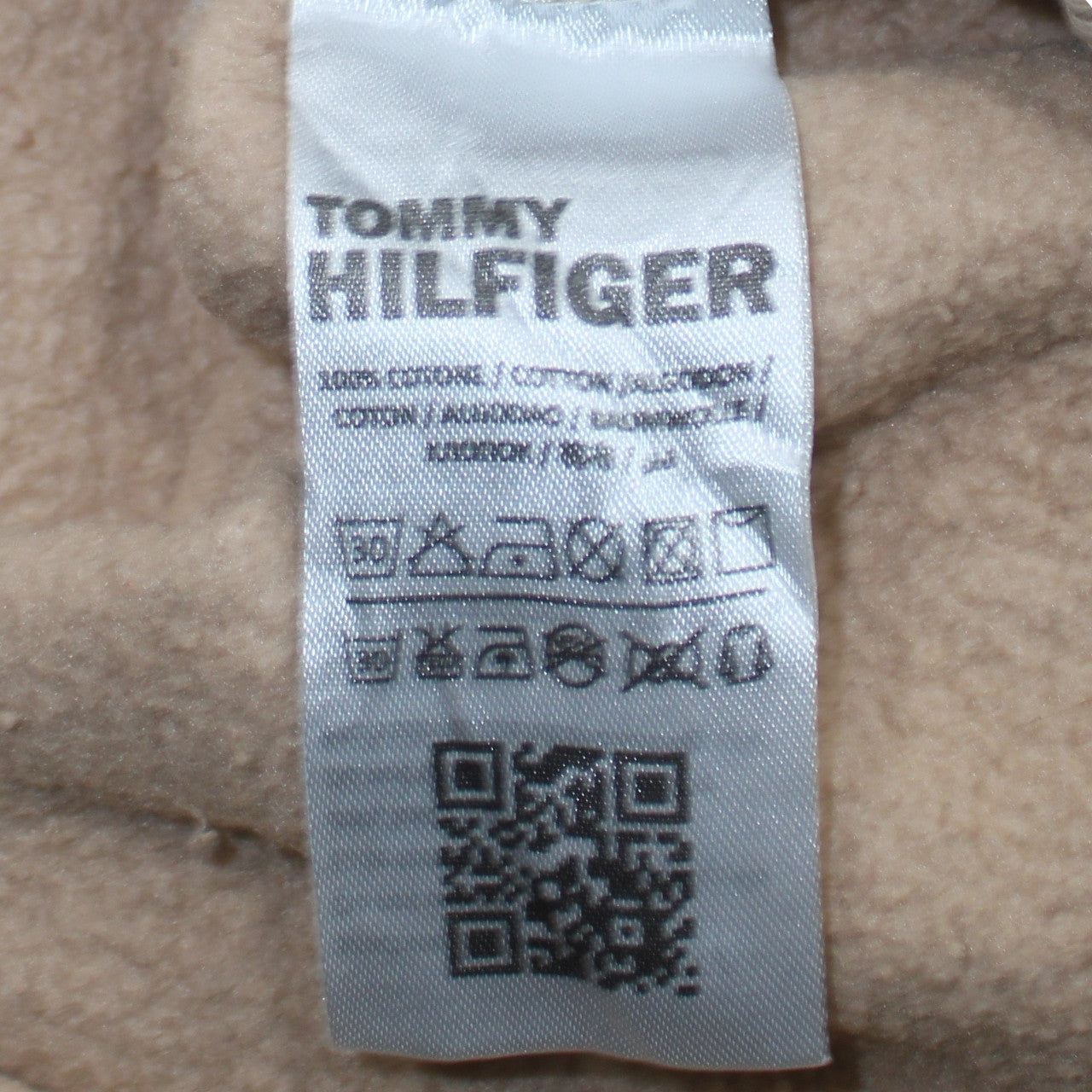 Mens UK Size S Tommy Hilfiger Beige Pullover Hoodie