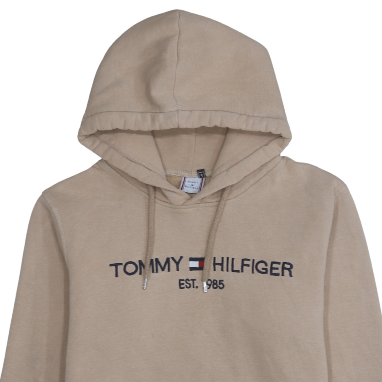 Mens UK Size S Tommy Hilfiger Beige Pullover Hoodie