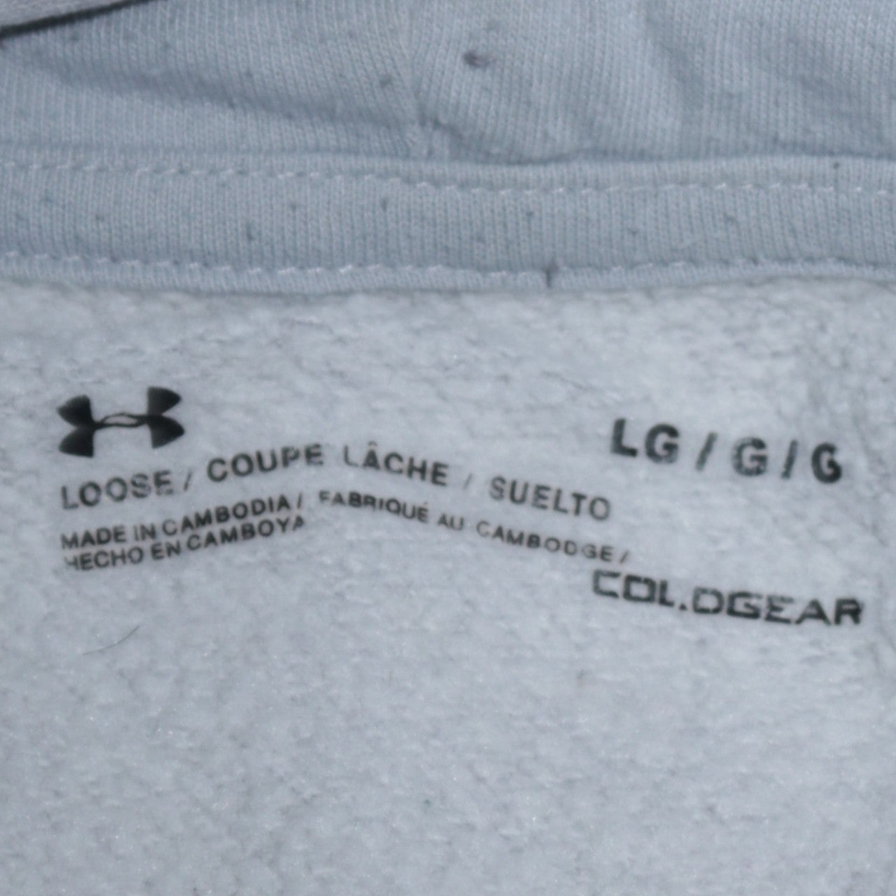 Mens UK Size L Under armour Grey Pullover Hoodie