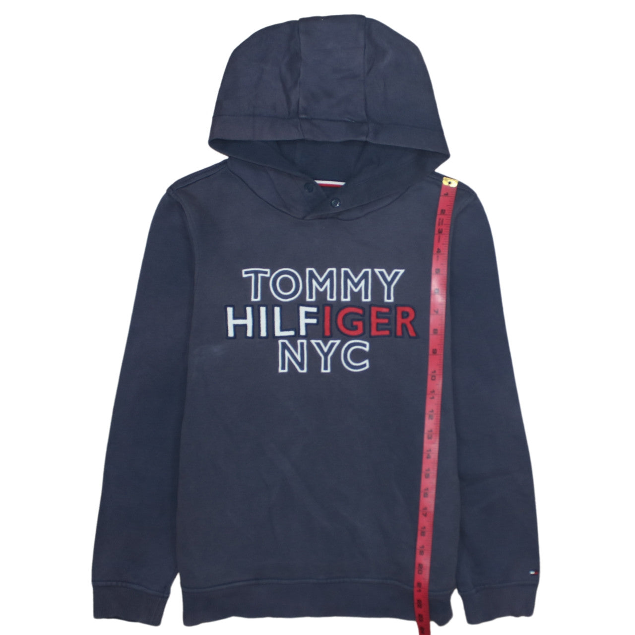 Boys UK Size 164 Tommy Hilfiger Blue Pullover Hoodie