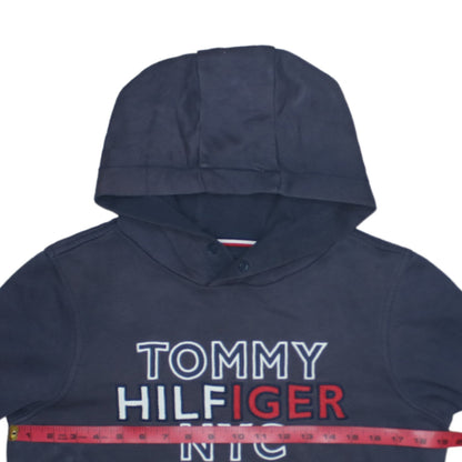 Boys UK Size 164 Tommy Hilfiger Blue Pullover Hoodie